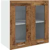 Image de vidaXL Armoire murale de cuisine Lyon avec portes en verre imitation vieux bois 60x31x60 cm