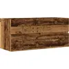 Image de vidaXL Armoire pour lavabo imitation vieux bois 100x38,5x45 cm Bois composite
