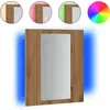Image de vidaXL Armoire à miroir LED Artisan-Chêne 40x12x45 cm Bois composite