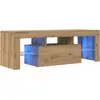 Image de vidaXL Armoire TV avec LED Chêne Artisan 120x36,5x40 cm Bois composite