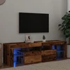 Image de vidaXL Armoire TV avec LED imitation vieux bois 140x36,5x40 cm Bois composite