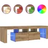 Image de vidaXL Armoire TV avec LED Chêne Artisan 140x36,5x40 cm Bois composite