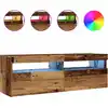 Image de vidaXL Armoire TV avec LED imitation vieux bois 120x35x40 cm Bois composite