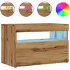 Image de vidaXL Armoire TV avec lampes LED Chêne Artisan 60x35x40 cm
