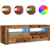 Image de vidaXL Armoire TV avec LED imitation vieux bois 120x35x40 cm Bois composite