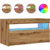 Image de vidaXL Armoire TV avec lampes LED Chêne Artisan 75x35x40 cm