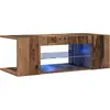 Image de vidaXL Armoire TV avec lampes LED imitation vieux bois 90x39x30 cm
