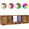 Image de vidaXL Armoire TV avec lampes LED imitation vieux bois 120x30x36 cm