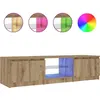 Image de vidaXL Armoire TV avec lampes LED Chêne Artisan 140x40x36 cm