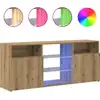 Image de vidaXL Armoire TV avec lampes LED Chêne Artisan 120x30x50 cm