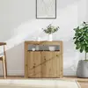 Image de vidaXL Sideboard avec lampes LED Chêne Artisan 80x35x75 cm