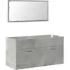 Image de vidaXL Armoire de salle de bain avec miroir gris béton Bois composite