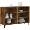 Image de vidaXL Sideboard imitation vieux bois 103,5x35x70 cm Bois composite