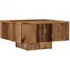 Image de vidaXL Table basse imitation vieux bois 60x60x31,5 cm Bois composite
