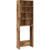 Image de vidaXL Étagère pour machine à laver aspect bois ancien 64x24x190 cm