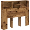 Image de vidaXL Tête de lit avec étagères aspect bois ancien 120x19x103,5 cm