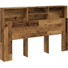 Image de vidaXL Tête de lit avec espace de rangement imitation vieux bois 160x19x103,5 cm