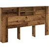 Image de vidaXL T  te de lit avec espace de rangement imitation vieux bois 180x19x103,5 cm