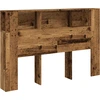 Image de vidaXL Tête de lit avec espace de rangement imitation vieux bois 160x18,5x103,5 cm
