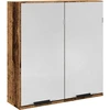 Image de vidaXL Armoire à miroir de salle de bain imitation vieux bois 64x20x66,5 cm Bois composite