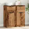 Image de vidaXL Sideboards 2 pcs. Aspect vieux bois 30x30x70 cm Bois composite