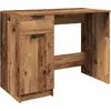 Image de vidaXL Bureau aspect bois ancien 100x50x75 cm Bois composite
