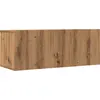 Image de vidaXL Armoires murales TV 2 pcs. Chêne Artisan 80x30x30 cm