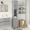 Image de vidaXL Armoire de salle de bain gris béton 30x30x190 cm Bois composite