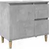 Image de vidaXL Armoire sous lavabo gris béton 65x33x60 cm Bois composite