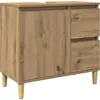 Image de vidaXL Armoire sous lavabo Artisan-Chêne 65x33x60 cm Bois composite