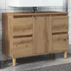 Image de Armoire sous lavabo Artisan-Chêne 80x33x60 cm Matériau bois