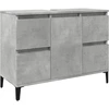 Image de vidaXL Armoire sous lavabo gris béton 80x33x60 cm Bois composite