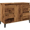 Image de vidaXL Armoire sous lavabo imitation vieux bois 80x33x60 cm Matériau bois
