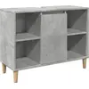 Image de vidaXL Armoire de salle de bain gris béton 80x33x60 cm Bois composite