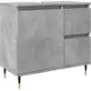Image de vidaXL Armoire de salle de bain gris béton 65x33x60 cm Bois composite