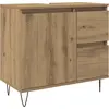 Image de vidaXL Armoire sous lavabo Artisan-Chêne 65x33x60 cm Bois composite