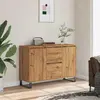 Image de vidaXL Sideboard Chêne Artisan 101,5x35x70 cm Bois composite