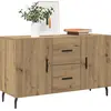 Image de vidaXL Sideboard Chêne Artisan 100x36x60 cm Bois composite