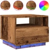 Image de vidaXL Table basse avec lampes LED imitation vieux bois 50x49x40 cm