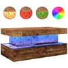 Image de vidaXL Table basse avec lampes LED imitation vieux bois 90x50x40 cm