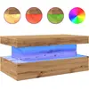 Image de vidaXL Table basse avec lampes LED Chêne Artisan 90x50x40 cm