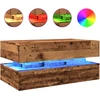 Image de vidaXL Table basse avec lampes LED imitation vieux bois 90x50x40 cm