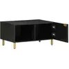 Image de vidaXL Table basse noire 80x50x40 cm bois composite