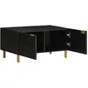 Image de vidaXL Table basse noire 80x50x40 cm bois composite