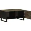 Image de vidaXL Table basse noire 80x50x40 cm en bois massif de manguier