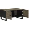 Image de vidaXL Table basse noire 80x50x40 cm en bois massif de manguier
