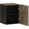 Image de vidaXL Armoire murale de salle de bain noire 38x33x48 cm bois massif mangue