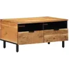 Image de Table basse 80X54X40 Cm en bois d'acacia massif Lumarko