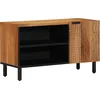 Image de Meuble TV vidaXL avec étagère, marron, 80 x 33 x 46 cm, bois massif de manguier