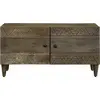 Image de vidaXL Table basse gris clair 80x50x40 cm bois massif mangue
